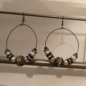 Charlotte Russe Hoops with Mixed Beads.